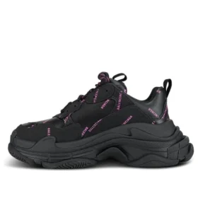 Triple S Sneaker’lar “All Over Logo – Siyah Pembe” 524039W2FA11050