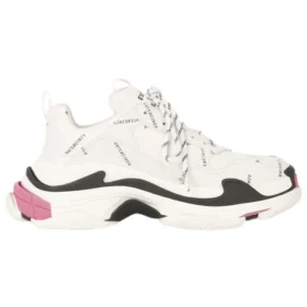Triple S Sneaker’lar “Allover Logo Beyaz Pembe” 524039W2FA49155