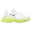 Triple S Sneaker’lar “Şeffaf Taban – Beyaz Floresan Sarı” 541624W2FR19073