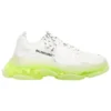 Triple S Sneaker’lar “Şeffaf Taban – Beyaz Floresan Sarı” 544351W2FR19073