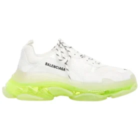 Triple S Sneaker’lar “Şeffaf Taban – Beyaz Floresan Sarı” 544351W2FR19073