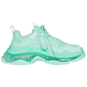 Triple S Sneaker’lar “Şeffaf Taban – Nane Yeşili” 544351W2GA14500