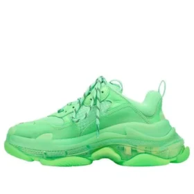 Triple S Sneaker’lar “Şeffaf Taban – Neon Yeşil” 541624W2CF13801