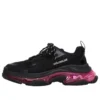 Triple S Sneaker’lar “Şeffaf Taban – Siyah Pembe Neon” 541624W2FR11053