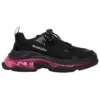 Triple S Sneaker’lar “Şeffaf Taban – Siyah Pembe Neon” 541624W2FR11053