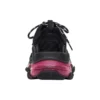 Triple S Sneaker’lar “Şeffaf Taban – Siyah Pembe Neon” 541624W2FR11053