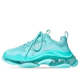 Triple S Sneaker’lar “Şeffaf Taban Turkuaz” 541624W2GA14590
