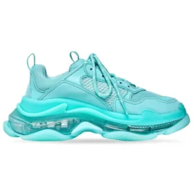 Triple S Sneaker’lar “Şeffaf Taban Turkuaz” 541624W2GA14590