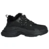 Triple S Sneaker’lar “Faux Fur Black” 668563W3CQ51000