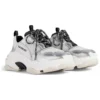 Triple S Sneaker’lar “Siyah Beyaz Gümüş Çift Köpük ve File” 524039W2FWM8191