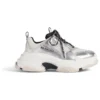 Triple S Sneaker’lar “Siyah, Beyaz ve Gümüş Çift Köpük ve File” 536737W2FWM8191