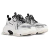 Triple S Sneaker’lar “Siyah, Beyaz ve Gümüş Çift Köpük ve File” 536737W2FWM8191