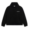 Turn Fermuarlı Kapüşonlu Sweatshirt Geniş Kesim “Siyah” 674719TLVB49034