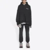 Turn Fermuarlı Kapüşonlu Sweatshirt Geniş Kesim “Siyah” 674719TLVB49034