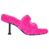 Tüylü 80 mm Topuklu Ayakkabılar “Pembe” 656632W2DO15096
