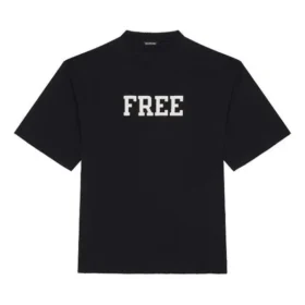 Unisex FW 21 Ücretsiz Harf Baskılı Siyah 661715TKVD31070
