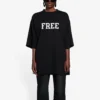 Unisex FW 21 Ücretsiz Harf Baskılı Siyah 661715TKVD31070