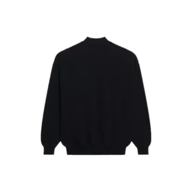Unisex FW21 Desensiz Yuvarlak Yaka Sweatshirt Siyah 652981TKVD41070