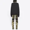Unisex FW21 Desensiz Yuvarlak Yaka Sweatshirt Siyah 652981TKVD41070