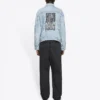 Unisex FW21 Logolu Denim Ceket Mavi 664329TBP488961