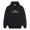 Unisex FW21 Polar Logo Baskılı Uzun Kollu Kapüşonlu Siyah 600583TKVI81070