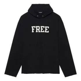Unisex FW21 Serbest Harf Baskılı Sweatshirt Siyah 661711TKVD41070