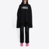 Unisex FW21 Serbest Harf Baskılı Sweatshirt Siyah 661711TKVD41070