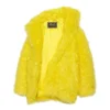 Unisex FW21 Suni Kürk Ceket Sarı 663000TKQ077200