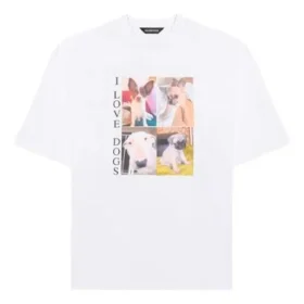 Unisex I Love Dogs Baskılı Beyaz 641614TJVH19000