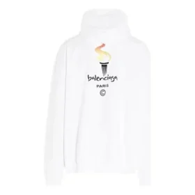 Unisex Logolu Oversize Sweatshirt Beyaz 620973TIV459040