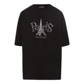 Unisex Paris Baskılı Yuvarlak Yaka Siyah 594599TGV661000 Unisex Paris Baskılı Yuvarlak Yaka Siyah 594599TGV661000