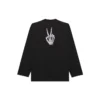 Unisex SS21 Baskılı Yuvarlak Yaka Swea Siyah 651796TKVA11012