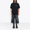Unisex SS21 Kurumsal Baskılı Yuvarlak Yaka Kısa Kollu Siyah 612966TKV861070