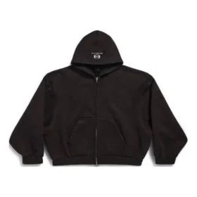 Unity Sports Icon Boxy Fermuarlı Kapüşonlu Sweatshirt Geniş Kesim “Siyah” 787354TQVD59034