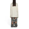 Uzun Kollu Oversized Tişört “Off White” 739783TOVF49199