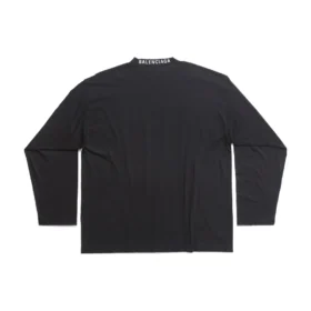 Uzun Kollu Tişört Oversized “Siyah Soluk” 739783TOVF49034