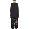 Uzun Kollu Tişört Oversized “Siyah Soluk” 739783TOVF49034