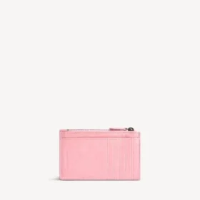 Vintage pembe renkli kadınlar için Le City uzun bozuk para ve kartlık