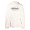 Worldwide Logo Popover Kapüşonlu Sweatshirt “Chalky White Black” 674986TLVA99054