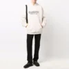 Worldwide Logo Popover Kapüşonlu Sweatshirt “Chalky White Black” 674986TLVA99054