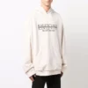 Worldwide Logo Popover Kapüşonlu Sweatshirt “Chalky White Black” 674986TLVA99054