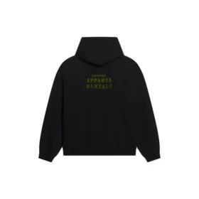 Worldwide Logo Popover Kapüşonlu Sweatshirt “Siyah Sarı” 674986TLVA71361