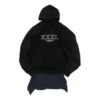 XXXL Yamalı Tişört Kapüşonlu Oversized “Siyah” 720406TNVD91070