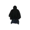 XXXL Yamalı Tişört Kapüşonlu Oversized “Siyah” 720406TNVD91070