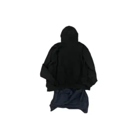 XXXL Yamalı Tişört Kapüşonlu Oversized “Siyah” 720406TNVD91070