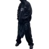 XXXL Yamalı Tişört Kapüşonlu Oversized “Siyah” 720406TNVD91070