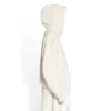 XXXL Yamalı Tişörtlü Kapüşonlu Sweatshirt Oversized “Ekru” 720406TNVD99784