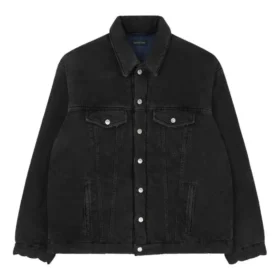 Yastıklı Japon Denim Ceket “Siyah” 681689TIWA21440