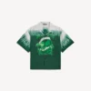 Yeşil/beyaz renkli erkek Extreme Tie Dye bowling kısa kollu gömlek Yeşil/beyaz renkli erkek Extreme Tie Dye bowling kısa kollu gömlek