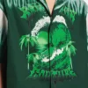 Yeşil/beyaz renkli erkek Extreme Tie Dye bowling kısa kollu gömlek Yeşil/beyaz renkli erkek Extreme Tie Dye bowling kısa kollu gömlek